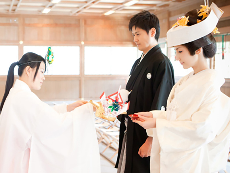 猿田彦神社本殿での結婚式